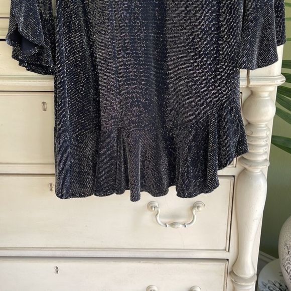 Karen Kane Long sleeved V neck sparkle dress M - Picture 5 of 7